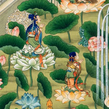 七宝莲池内，莲华化生